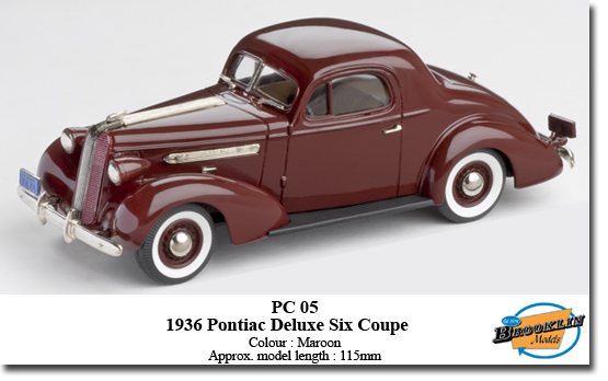 pontiac deluxe six coupe - maroon PC-05 Модель 1:43