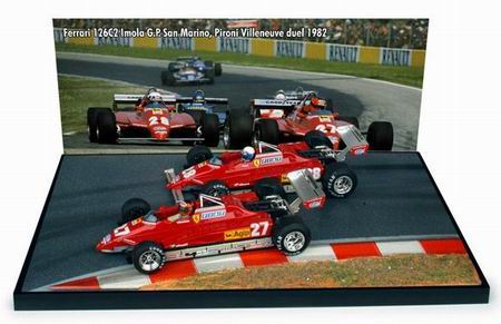 Модель 1:43 Ferrari 126 C2 Duel GP San Marino (Didier Pironi - Gilles Villeneuve) Diorama