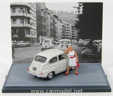 Модель 1:43 FIAT 600D + Figures Prostituta - 50° Legge Merlin 1958-2008 / ivory