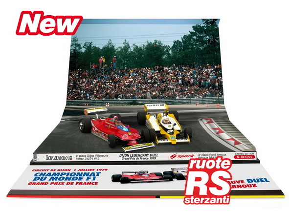 Модель 1:43 Ferrari 312 T4 №12 (Gilles Villeneuve) - Renault RS12 №16 (Renè Arnoux) Dijon Legendary Duel (L.E.270pcs)