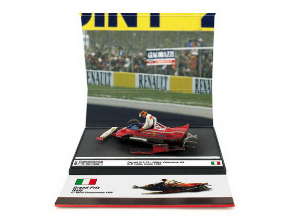 Модель 1:43 Ferrari 312 T5 №2 GP Italia (Gilles Vileneuve) (с фигуркой пилота)