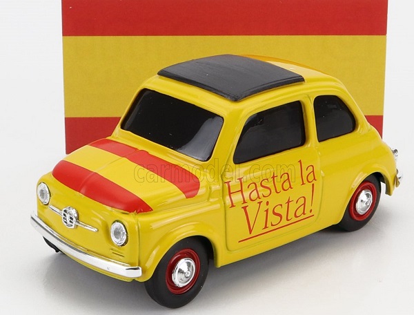 FIAT 500 Hasta La Vista - Viva La Vida, Yellow Red BR057 Модель 1:43