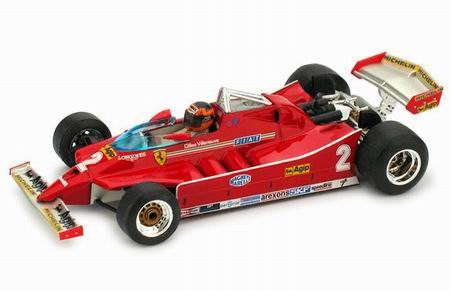 Ferrari 126C Test Imola (Gilles Villeneuve) (1st Ferrari Turbo engine) with driver