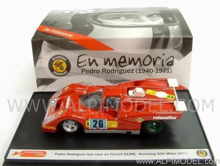 Модель 1:43 Ferrari 512 S №26 Nuremberg «En memoria Pedro Rodriguez»