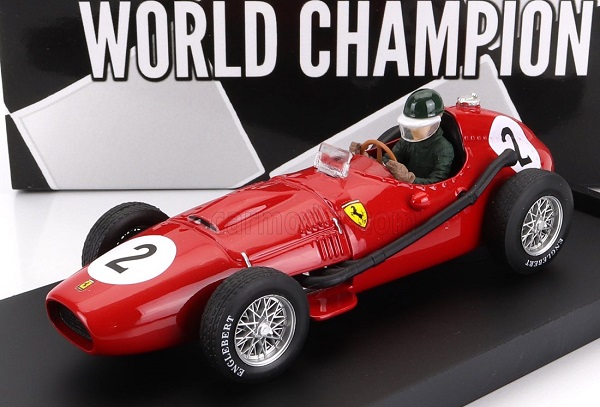 FERRARI F1 Dino 246 N 2 2nd British GP Mike Hawthorn 1958 World Champion - With Driver Figure, Red