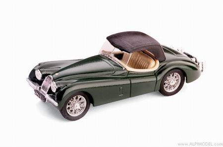 jaguar xk 120 roadster chiusa - british green R102-04 Модель 1:43