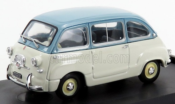 FIAT 600 MULTIPLA STRADALE I SERIES (1956), LIGHT BLUE WHITE R250-07-UPD-20 Модель 1:43