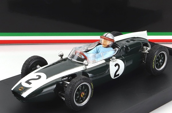 COOPER F1 T53 N 2 British GP 1960 B.mclaren - With Driver Figure, Green White R299-CH-2023 Модель 1:43