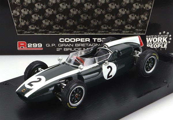 Cooper T53 №2 GP Great Britain (Bruce Leslie McLaren) R299 Модель 1:43