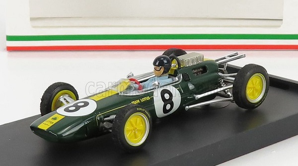 Модель 1:43 LOTUS F1 25 №8 Winner Italy GP Jim Clark 1963 World Champion - With Driver Figure, Green