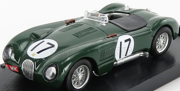 JAGUAR C-type 3.4l S6 Team Jaguar Cars Ltd N 17 2nd 24h Le Mans 1953 S.moss - P.walker, British Racing Green R358B-UPD-2021 Модель 1:43