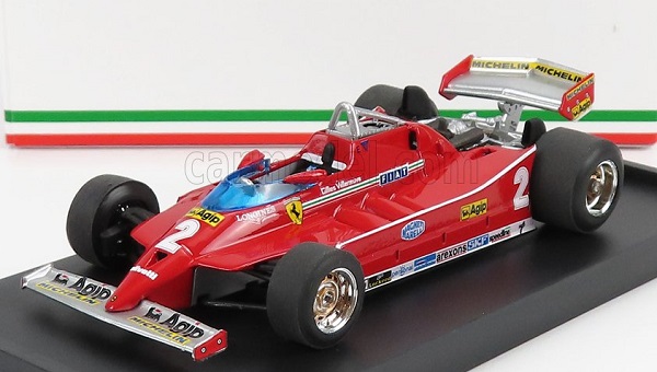 Модель 1:43 FERRARI F1 126c Turbo N 2 Practice Italy Imola GP 1980 Gilles Villeneuve, Red