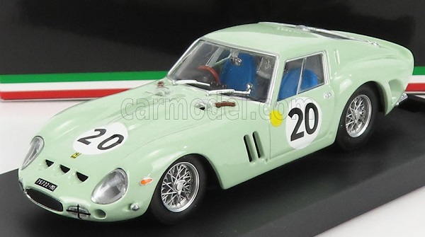 Модель 1:43 FERRARI 250 Gto 3.0l V12 Coupe Team U.d.t. Laystall Racing N20 24h Le Mans (1962) I.Ireland - M.Gregory, Very Light Green