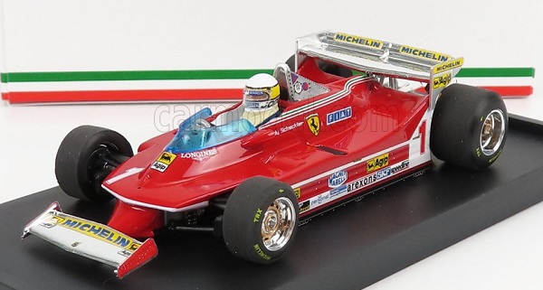 FERRARI F1 312t5 N1 Monaco GP (1980) Jody Scheckter - With Driver Figure, Red