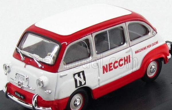 Модель 1:43 FIAT 600 MULTIPLA VEICOLO COMMERCIALE MACCHINE PER CUCIRE NECCHI (1960), WHITE RED