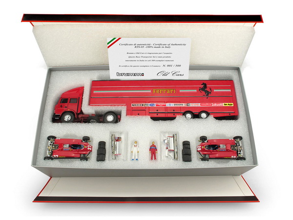 FIAT IVECO 190 «Ferrari» Truck Car Transporter GP San Marino & Ferrari 126C2 №27 (Gilles Villeneuve) - №28 (Didier Pironi)