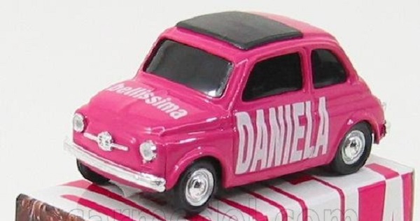 Модель 1:43 FIAT 500 Daniela Bellissima - 5 Anni - 5 Years, pink