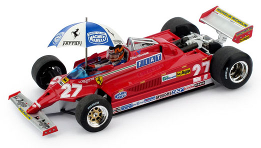 Модель 1:43 FERRARI 126CK TURBO №27 SPAGNA GP (LAST VICTORY Gilles Villeneuve - WITH UMBRELLA)