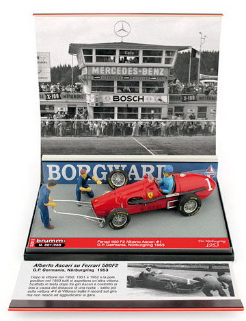 ferrari 500 f2 n 1 nurburgring gp alberto ascari 1953 world champion with figures S20/12 Модель 1:43