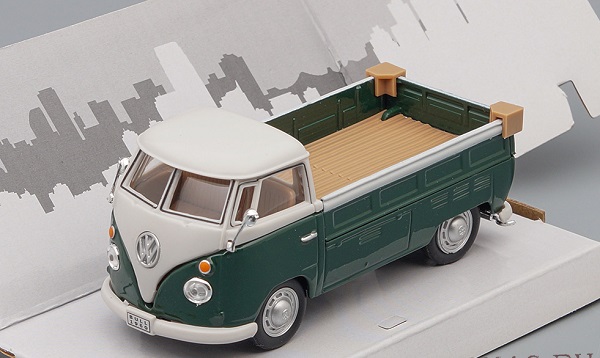 Модель 1:43 Volkswagen T1 Pickup Темно-Зеленый / Белый