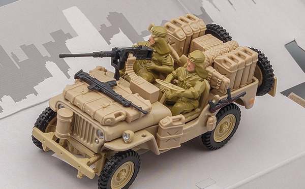 JEEP Willys 1/4 Ton military vehicle with 2 Soldiers