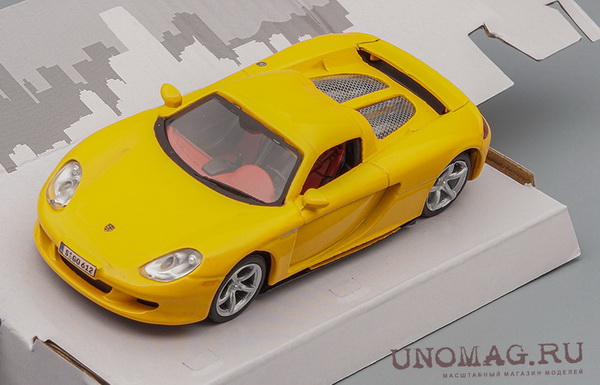 PORSCHE Carrera GT, yellow HONG985 Модель 1:43