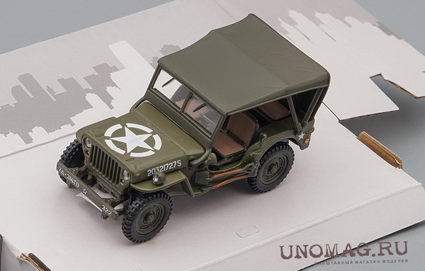 jeep willys 1/4 ton military vehicle with softtop HONG997 Модель 1:43