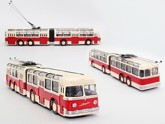 Модель 1:43 СВАРЗ-ТС1 троллейбус сочленённый (L.E.50pcs for Moscow Tram Collection)