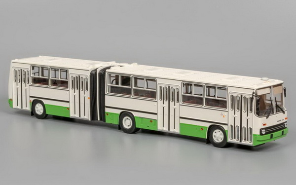 Модель 1:43 Ikarus 280.33M City Bus Articulated / Икарус 280.33M автобус городской сочленённый - white/green
