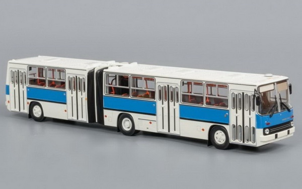 Модель 1:43 Ikarus 280.33M City Bus Articulated / Икарус 280.33M автобус городской сочленённый - white/blue