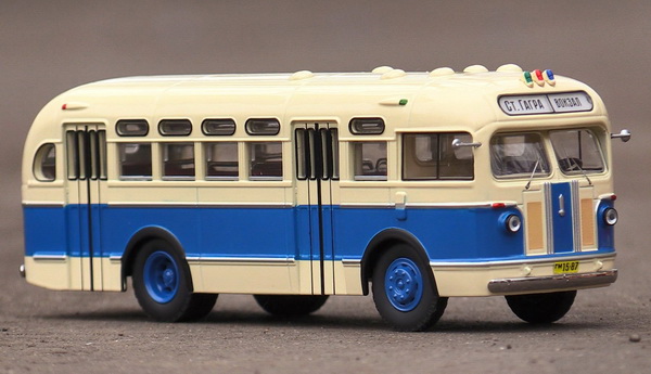 Модель 1:43 Автобус 155 - бежево-синий