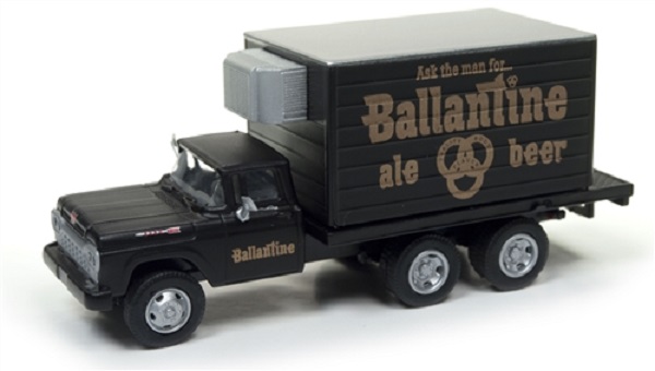 ford refrigerated delivery truck, black, ballantine beer 226151 Модель 1:87
