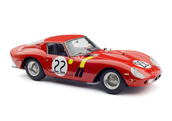 Модель 1:18 Ferrari 250 GTO #22 LHD Ch. #3757 3rd place 24h France 1962, Beurlys, Elde, Owner: Nick Mason
