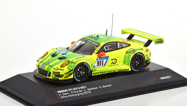 Porsche 911 (991) GT3 R №911 24h Nürburgring (Estre - Romain Dumas - Vanthoor Earl Bamber) CMR43011 Модель 1:43