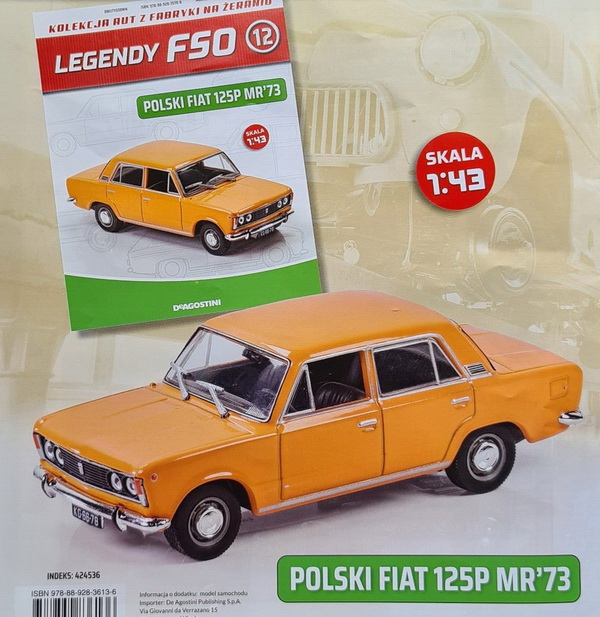Модель 1:43 FIAT 125P MR'73, Kultowe Legendy FSO 12 (без журнала)
