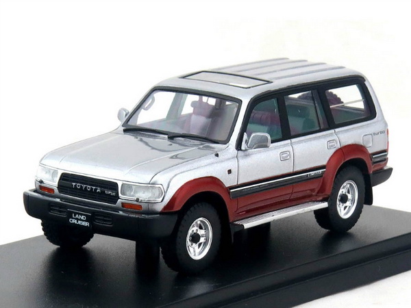 Модель 1:43 Toyota Land Cruiser 80 Turbo 4WD VX-LTD - Silver/Red