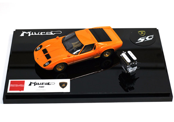 Модель 1:43 Lamborghini Miura P400 (Wire Wheel) with Engine - orange