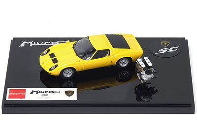 Модель 1:43 Lamborghini Miura P400 (Wire Wheel) w/engine - yellow