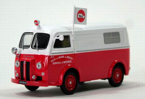 peugeot d3 ambulance service d~incendie - bourg en bresse 101480 Модель 1:43