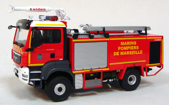 man tgs 4х4 vimp «marins pompiers de marseille» (пожарный) 114456 Модель 1:43