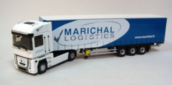 renault magnum tautliner marichal logistics 114492 Модель 1:43