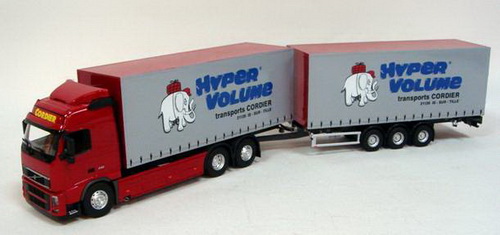 Модель 1:43 Volvo FH3 Transports Cordier-Hyper Volume с прицепом