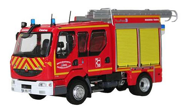 renault midlum 220 double cab-fptl camiva alufire3 (пожарный) 114709 Модель 1:43