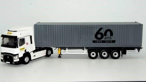 renault t460 c п/прицепом-контейнеровозом «klinzing» 116609 Модель 1:43