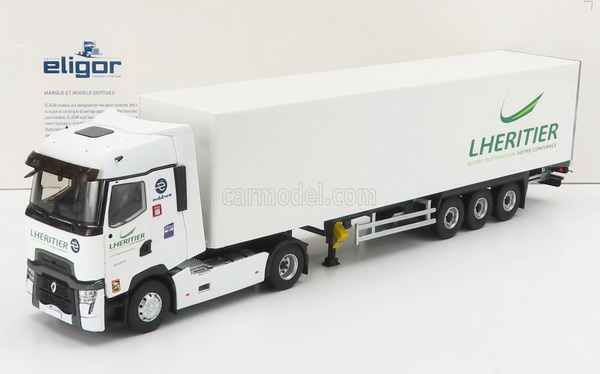 Модель 1:43 Renault T-Line High Truck Lheritier Transports 2021