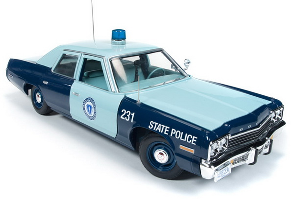 Модель 1:18 Dodge Monaco Pursuit Massachusetts State Police - 2-tones blue