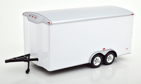 sonstiges car trailer geschlossen white/silver AMM1238 Модель 1:18