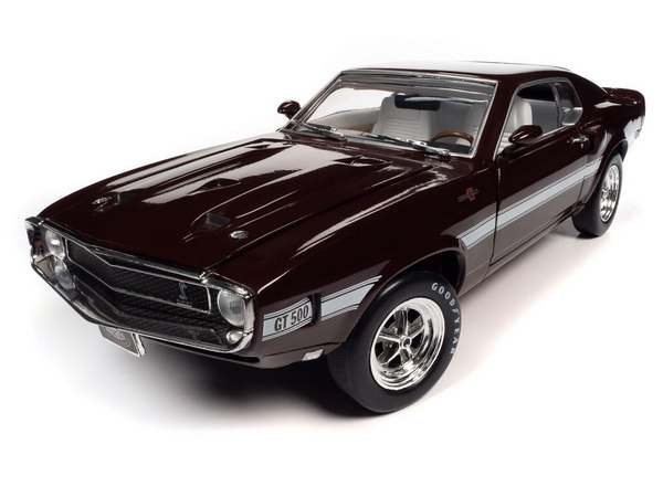 ford mustang shelby gt500 2+2 coupe - 1969 - bordeaux AMM1290 Модель 1:18