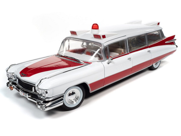 Cadillac Eldorado Ambulance - white/red AW302 Модель 1:18