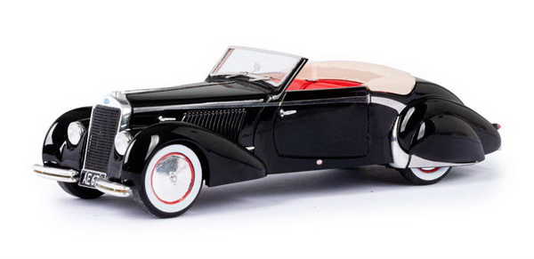 Модель 1:43 Delage D6-70 Cabriolet (Top Down) RHD by Letourneur & Marchand - Black with Red Interior (L.e. 250 pcs.)